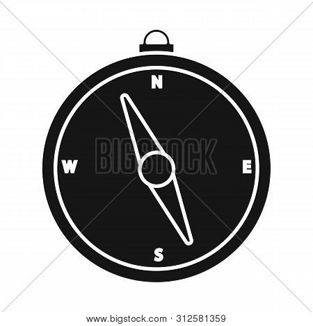 Vector Illustration Of Compass And Travel Logo. Set Of Compass And Orientation Vector Icon For Stock