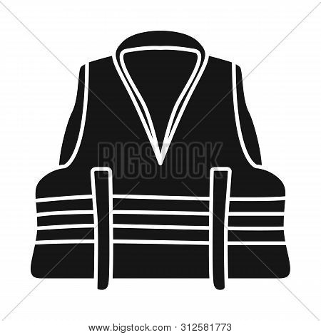 Vector Design Of Vest And Jacket Sign. Set Of Vest And Lifejacket Vector Icon For Stock.