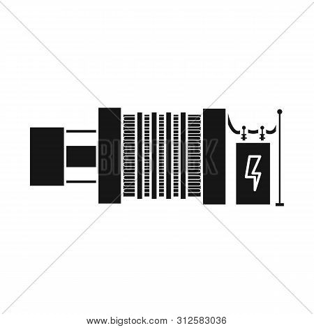 Vector Illustration Of Generator And Power Symbol. Collection Of Generator And Alternator Stock Vect