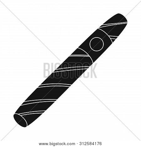 Isolated Object Of Cigar And Cuban Symbol. Collection Of Cigar And Nicotine Stock Vector Illustratio