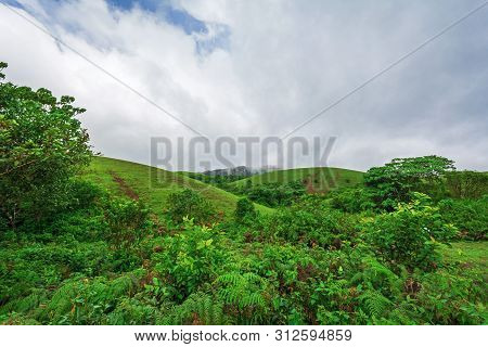 Beautiful Morning View Of Vagamon Meadows And Sky