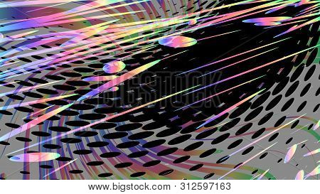 Colorful Grunge Abstract Background, Rainbow Gradient. Stipple Effect. Funny Chaos Art Composition F