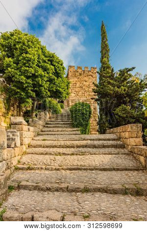 Byblos ,Lebanon- May 4 ,2017 : The Crusader Castle Byblos Jbeil in Lebanon Middle east