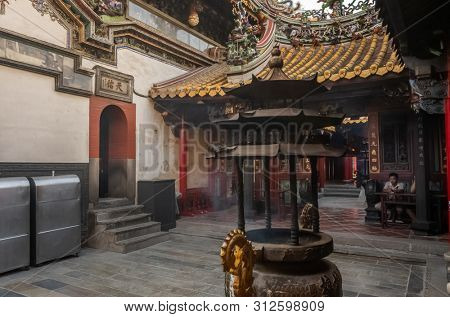 Yunlin, Taiwan - July 13th, 2019: famous and antique building of Beigang Chaotian Temple, Yunlin, Taiwan, Asia