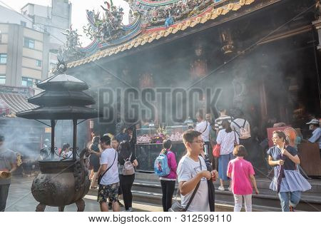 Yunlin, Taiwan - July 13th, 2019: famous and antique building of Beigang Chaotian Temple, Yunlin, Taiwan, Asia
