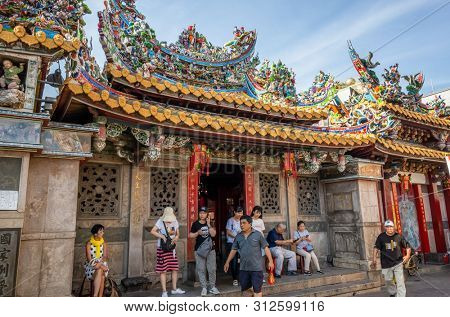 Yunlin, Taiwan - July 13th, 2019: famous and antique building of Beigang Chaotian Temple, Yunlin, Taiwan, Asia