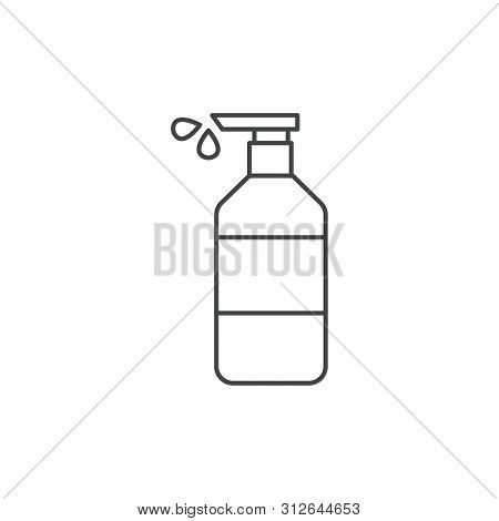 Dispenser Pump Bottle Vector Icon Isolated On White Background