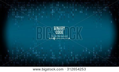 Binary Code Background . Algorithm Binary, Data Code, Decryption And Encoding