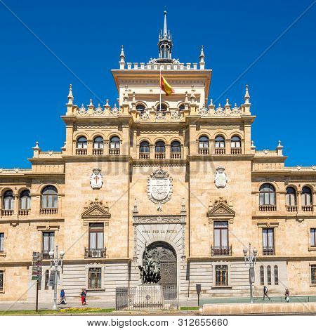 Valladolid,spain - May 13,2019 - View At The Building Of Cavalry Academy In Valladolid. Valladolid I