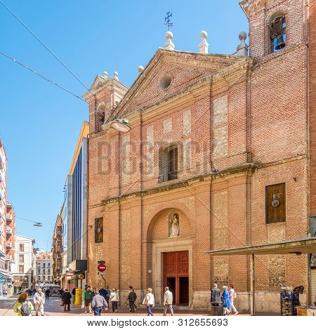 Valladolid,spain - May 13,2019 - View At The Church Of San Felipe Neri In The Streets Of Valladolid.