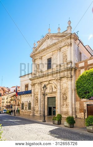 Valladolid,spain - May 13,2019 - Church Of Nuestra Senora De Las Angustias In The Streets Of Vallado