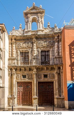 View At The Facade Of La Pasion Church In Valladolid, Spain