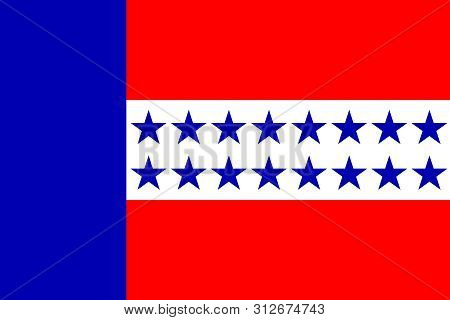 Flag Of The Tuamotu Islands. Vector Illustration