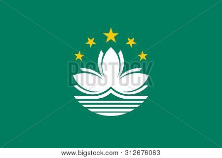 Flag Of Macau. Vector Illustration. World Flag