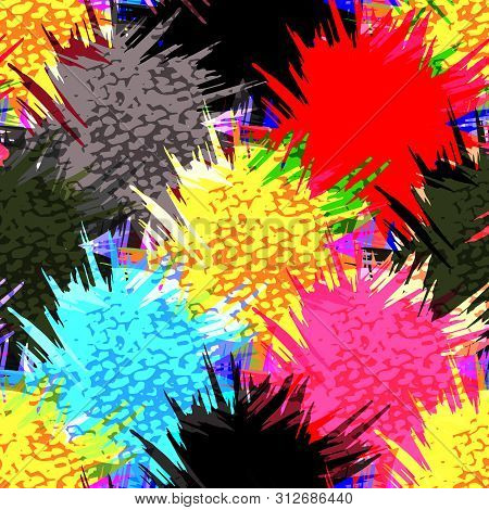 Abstract Color Pattern In Graffiti Style Quality Illustration For Your Design