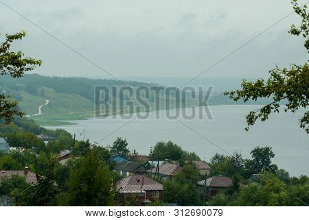 View Of The City Kasimov, Russia, During Overcast Rainy Day