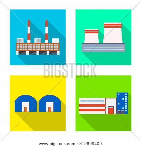 Vector Illustration Of Architecture And Technology Symbol. Collection Of Architecture And Building S
