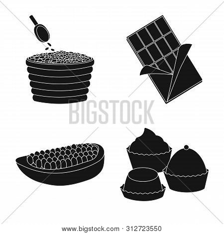 Vector Illustration Of Cooking And Brown Icon. Set Of Cooking And Beans Vector Icon For Stock.