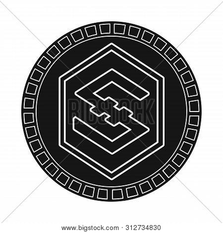 Vector Design Of Bytecoin And Money Symbol. Set Of Bytecoin And Tech Stock Symbol For Web.