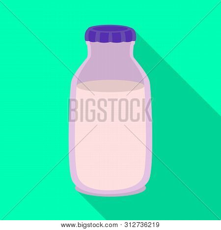 Vector Design Of Jug And Milk Icon. Set Of Jug And Glass Vector Icon For Stock.