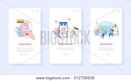 Mobile Payment Set. A Digital Money Transaction