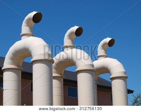 Powerful Flood Control Pumps And Pump Control Station.