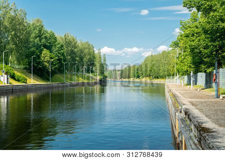 Lappeenranta, Finland - June 20, 2019: The Saimaa Canal At Summer.