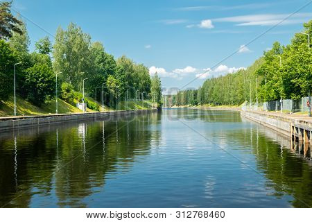 Lappeenranta, Finland - June 20, 2019: The Saimaa Canal At Summer.