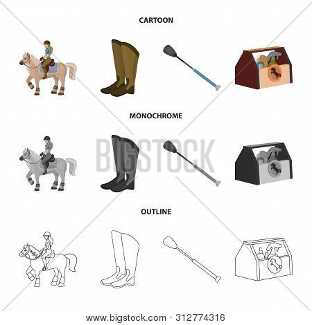 Isolated Object Of Equipment And Riding Icon. Set Of Equipment And Competition Stock Symbol For Web.