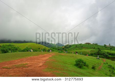 Beautiful Morning View Of Vagamon Meadows And Sky