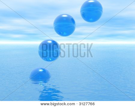 Palline blu Semicerc