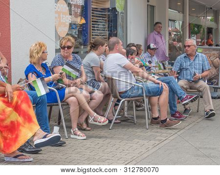 Kirchheimbolanden, Rheinland-pfalz, Germany-06 23 2019: Waiting For Parade In German Town During Bee