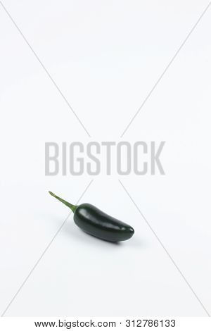 Fresh Jalapeno Maxican Chilli Pepper In Isolated Background