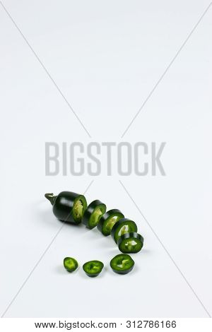 Fresh Jalapeno Maxican Chilli Pepper In Isolated Background