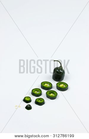 Fresh Jalapeno Maxican Chilli Pepper In Isolated Background