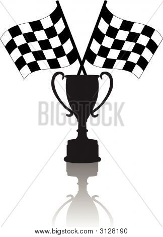 Bandeiras quadriculada vitória Trophy.Eps