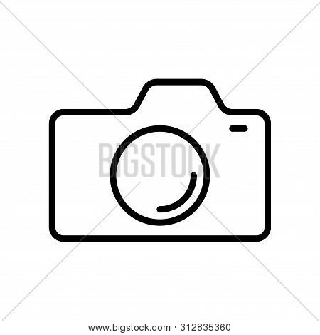 Camera Icon In Trendy Flat Style Isolated On White Background