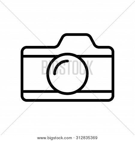 Camera Icon In Trendy Flat Style Isolated On White Background
