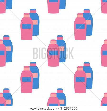 Seamless Pattern For Womens Beuty Salon Or Cosmetics Store, Hair Salon. Vector Illustration