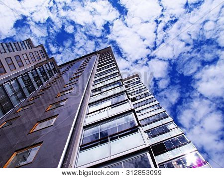 Umea, Sweden - June 29, 2018: New High-rise Building With Condominiums