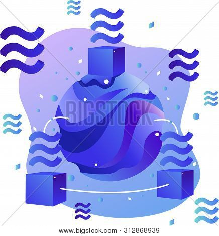 Libra Cryptocurrency Web Template Design.new Cryptocurrency. Calibra Is A New Digital Wallet For A N