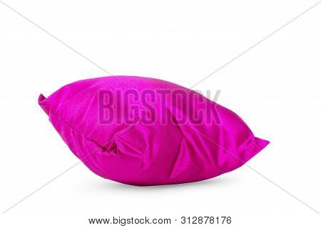 Bright Pillow Isolated On White Comfortable, Bed, Cloth, Soft, Domestic, Rest, Sleep,