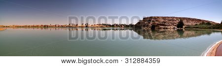 Panoramic View To Katam Aka Baramar Lake Group Of Ounianga Kebir Lakes , Ennedi, Chad