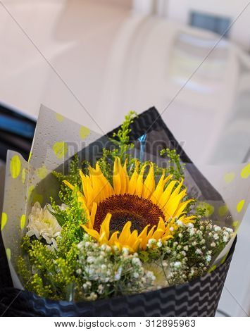 A Bouquet Of Sunflower And Other Wildflowers