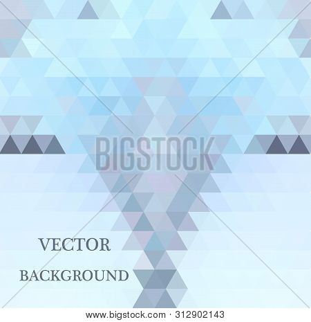 Abstract Geometric Background With Transparent Triangles. Vector Illustration.