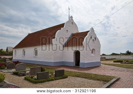 Small Church On The Island Mando At The North Sea, Denmark