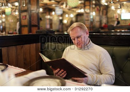 Mann lesen MenÃ¼