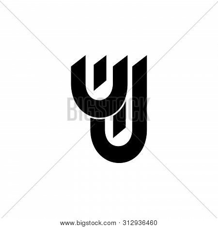 Leter Uj Simple Geometric Logo Vector Unique Unusual Luqury Simple Design Concept