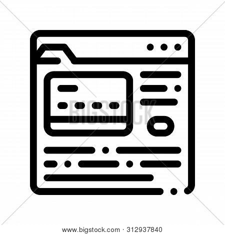 Internet Shopping Payment Vector Thin Line Icon. Online Money Transaction, Financial Banking Credit 