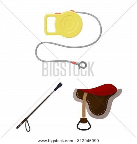 Bitmap Illustration Of Pet And Accessories Sign. Collection Of Pet And Shop Bitmap Icon For Stock.